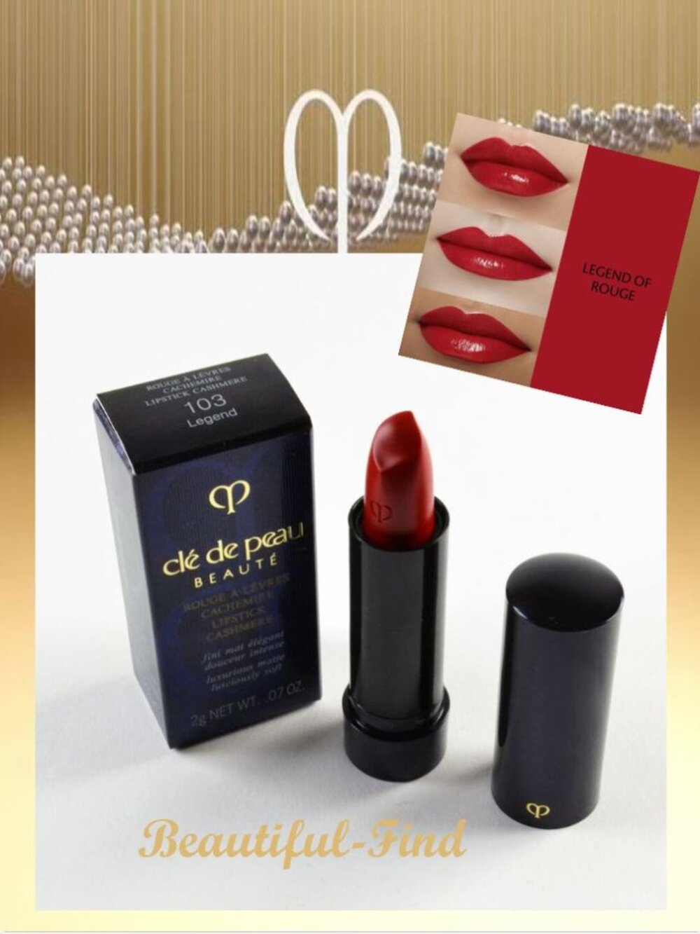 CLÉ DE PEAU BEAUTÉ Lipstick Matte #103 Legend of Rouge 2G MINI NIB